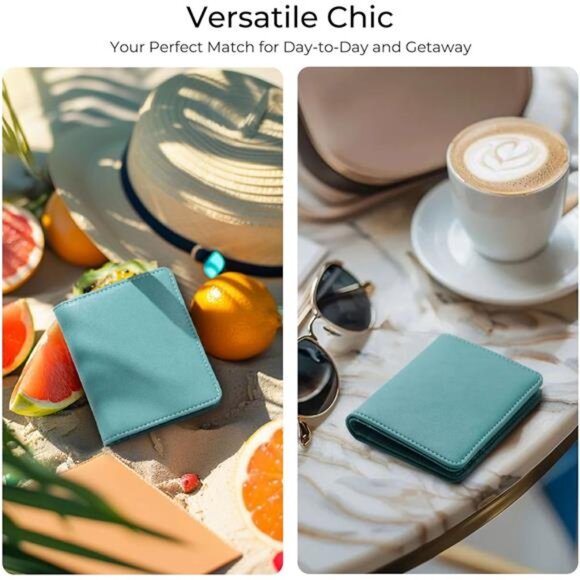 Small RFID Wallet Women Slim Compact Bifold Card Holder Mini Travel Purse - Picture 3 of 7